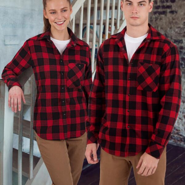 UNISEX CLASSIC FLANNEL PLAID LS SHIRT Thumbnail