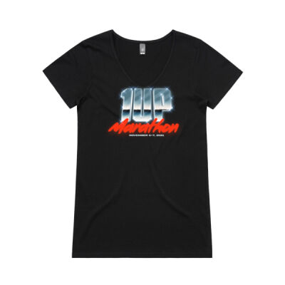 1UP 2021 Synthwave - Bevel V-Neck Tee Thumbnail